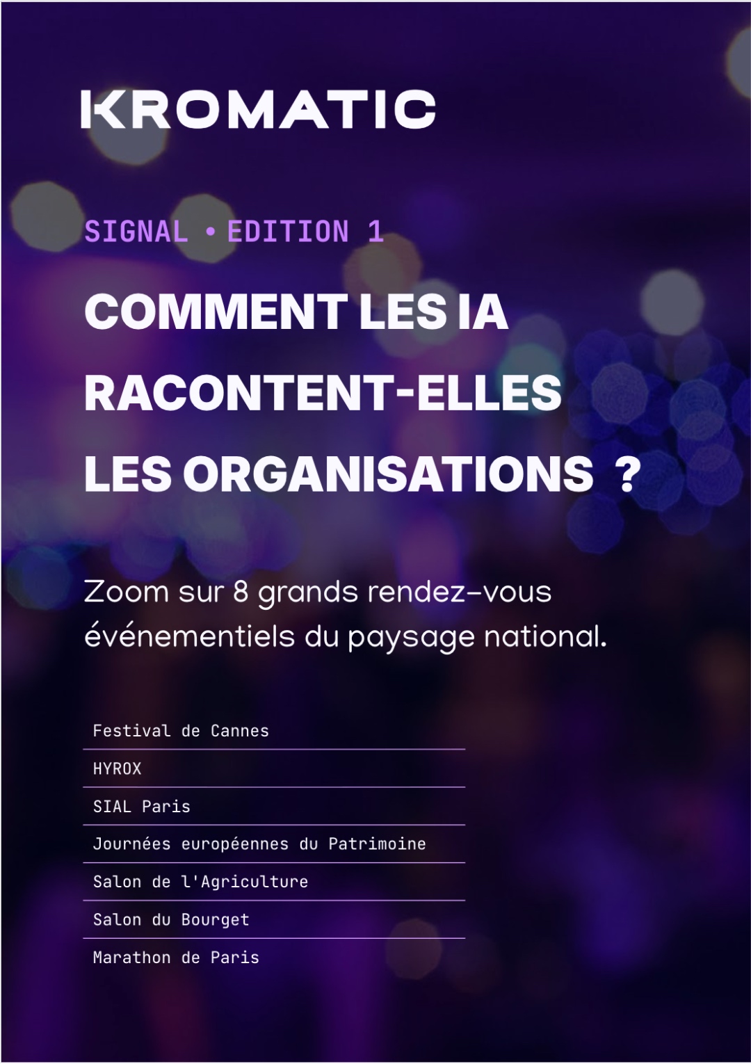 Couverture de l'étude SIGNAL Édition 01 — Comment les IA racontent les organisations